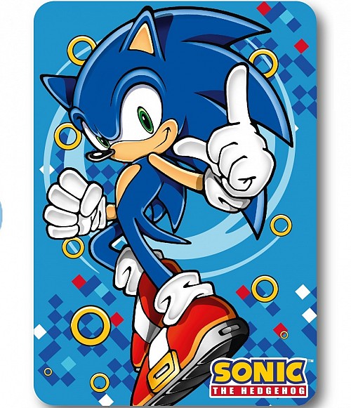 Sonic the Hedgehog Gold Ring fleece blanket 100x140cm