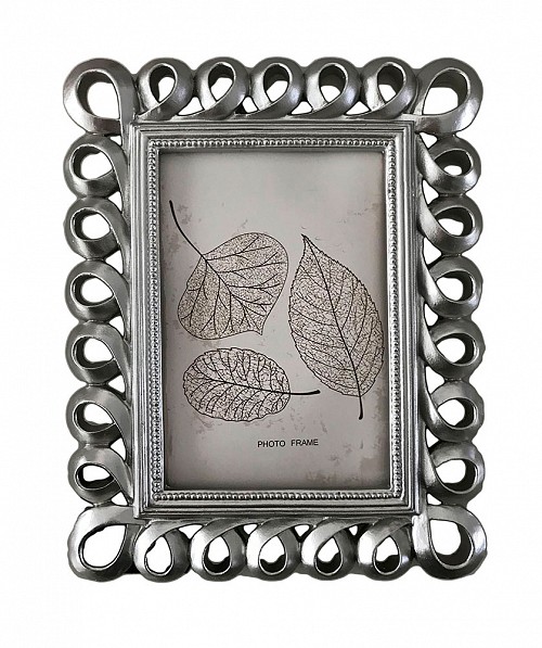 Κορνίζα Polyresin Ασημί 20142128-8   20×25εκ.