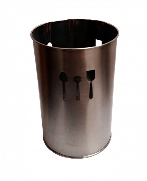 Κουταλοθήκη Στρογγυλή Μεταλλική Chrome