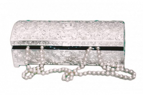 Μπιζουτιέρα επάργυρη ορθογώνια 12358DL