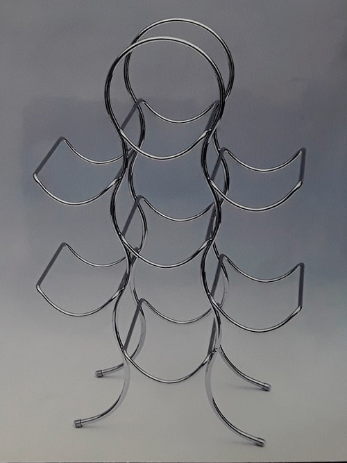 Μεταλλική Chrome Κάβα Κρασιών 6-Θέσεων