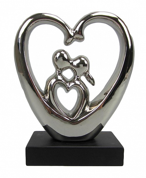 Καρδιά με ζευγάρι κεραμικό διακοσμητικό