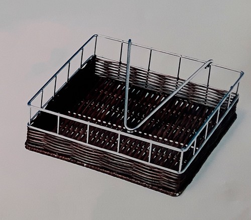 Μεταλλική Ψάθινη Χαρτοπετσετοθήκη