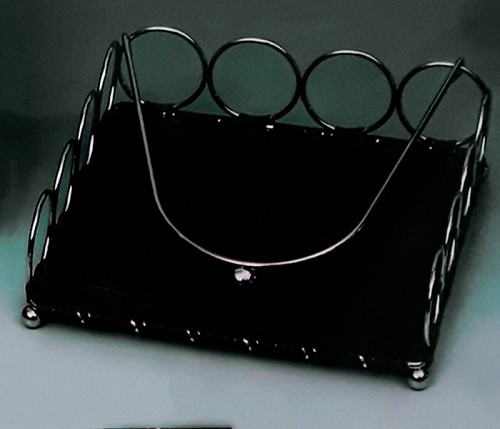 Μεταλλική Ψάθινη Χαρτοπετσετοθήκη