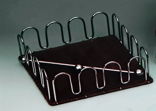 Μεταλλική ψάθινη Χαρτοπετσετοθήκη