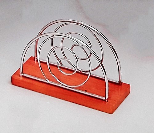 Χαρτοπετσετοθήκη Μεταλλική Με Ξύλινη Βάση