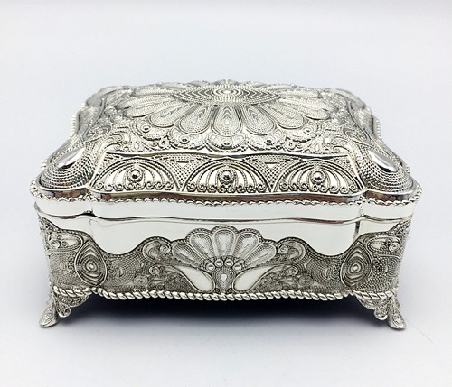 Μπιζουτιέρα Επάργυρη Ορθογώνια Λακαριστή 104HQ17962