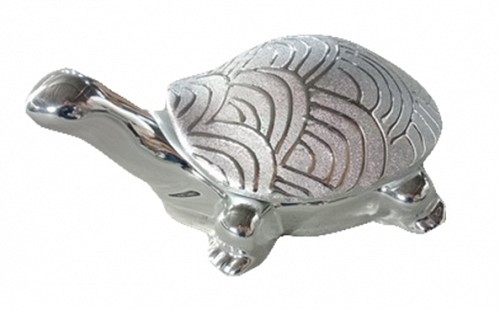 Χελώνα Διακοσμητική Κεραμική Ζαχαρί/Ασημί  H2592L-DJ18C