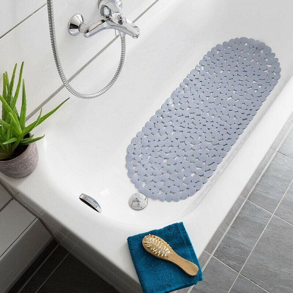 Navaris Αντιολισθητικό Μπανιέρας με Βεντούζες Γκρι 39x99εκ. 48965.22