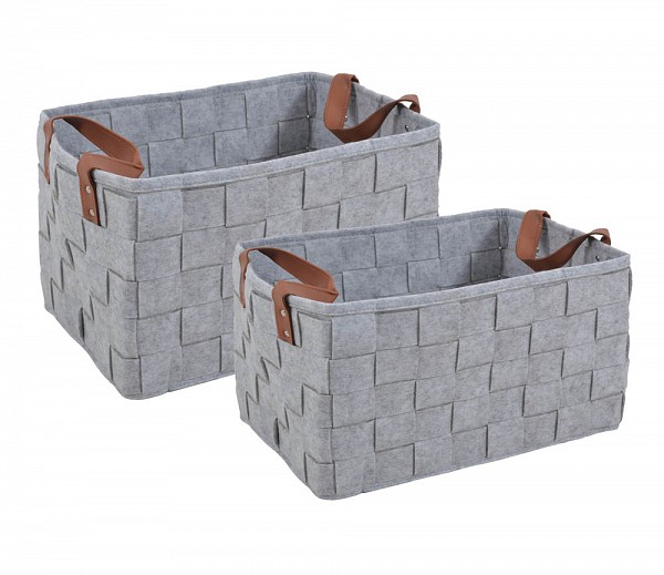 ΚΑΛΑΘΙ ΓΚΡΙ ΠΟΛΥΕΣΤΕΡΙΚΟ ΜΕ ΚΑΦΕ ΛΑΒΕΣ 30x44x26εκ.ANKOR