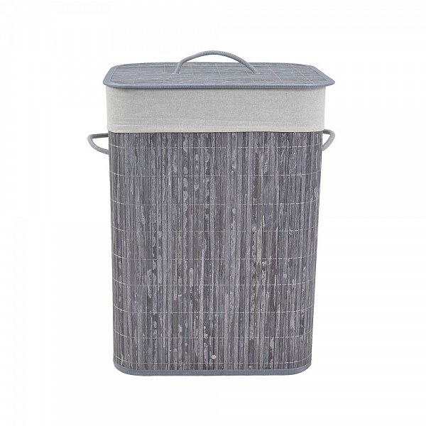 ΚΑΛΑΘΙ ΑΠΛΥΤΩΝ ΜΠΑΜΠΟΥ ΣΕ ΓΚΡΙ ΧΡΩΜΑ ΜΕ ΥΦΑΣΜΑ 41x31x56 ANKOR