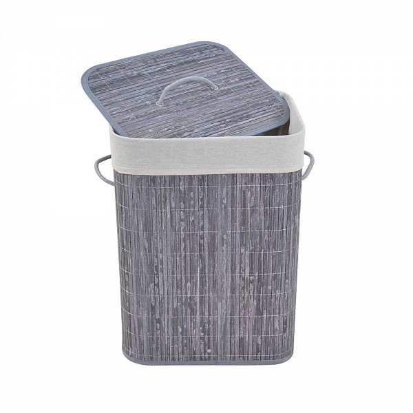 ΚΑΛΑΘΙ ΑΠΛΥΤΩΝ ΜΠΑΜΠΟΥ ΣΕ ΓΚΡΙ ΧΡΩΜΑ ΜΕ ΥΦΑΣΜΑ 41x31x56 ANKOR
