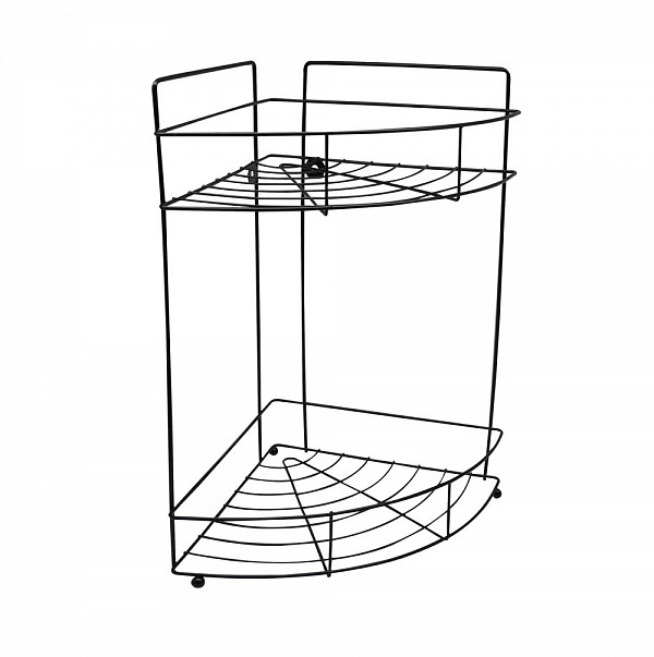 ΡΑΦΙΕΡΑ ΓΩΝΙΑ ΜΕΤΑΛΛΙΚΗ ΔΙΠΛΗ ΜΑΥΡΗ 22x22x38εκ.ANKOR
