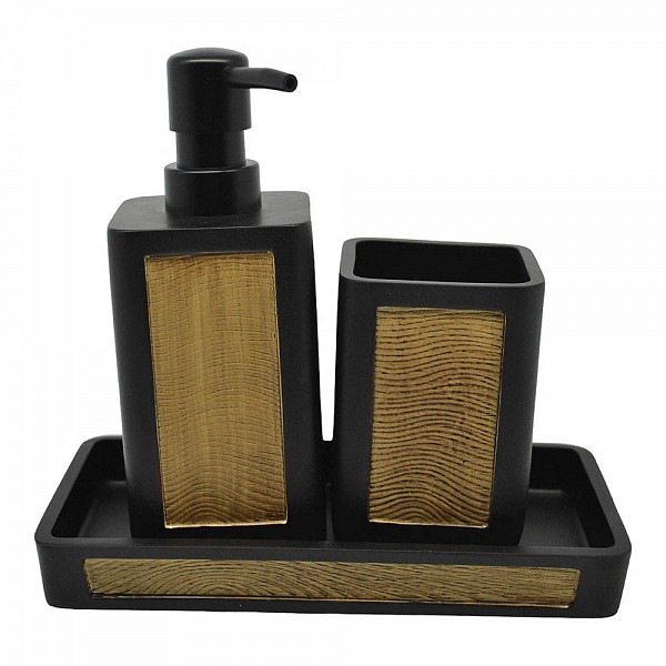 DISPENSER ΠΟΛΥΕΣΤΕΡΙΚΟ ΜΑΥΡΟ ΜΑΤ ΜΕ ΞΥΛΙΝΗ ΔΙΑΚΟΣΜΗΣΗ 6,9x6,7x17,5εκ.ANKOR