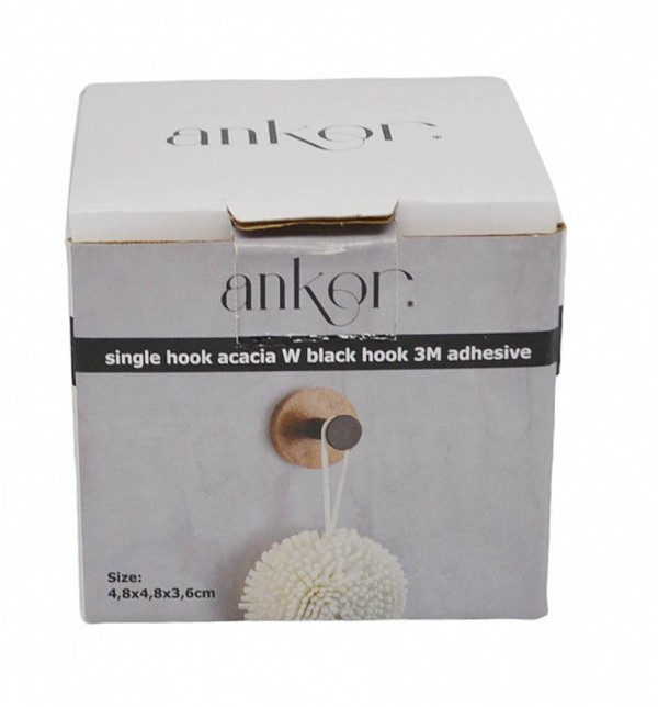 ΚΡΕΜΑΣΤΡΑ ΜΟΝΗ ΜΕ ΑΥΤΟΚΟΛΛΗΤΟ 3M ΞΥΛΟ ΑΚΑΚΙΑΣ 4,8x4,8x3,6εκ.ANKOR