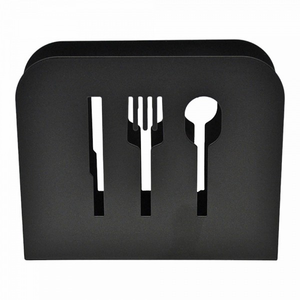 ΧΑΡΤΟΠΕΤΣΕΤΟΘΗΚΗ ΜΕΤΑΛΛΙΚΗ ΜΑΥΡΗ ΜΑΤ  ΜΑΧΑΙΡΟΠΗΡΟΥΝΑ 15x4,5x13εκ.ANKOR