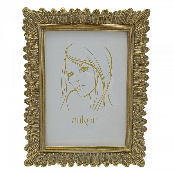 ΚΟΡΝΙΖΑ ΠΟΛΥΕΣΤΕΡΙΚΗ 15x20εκ. ΧΡΥΣΗ ΜΕ ΑΝΑΓΛΥΦΑ ΣΧΕΔΙΑ ANKOR