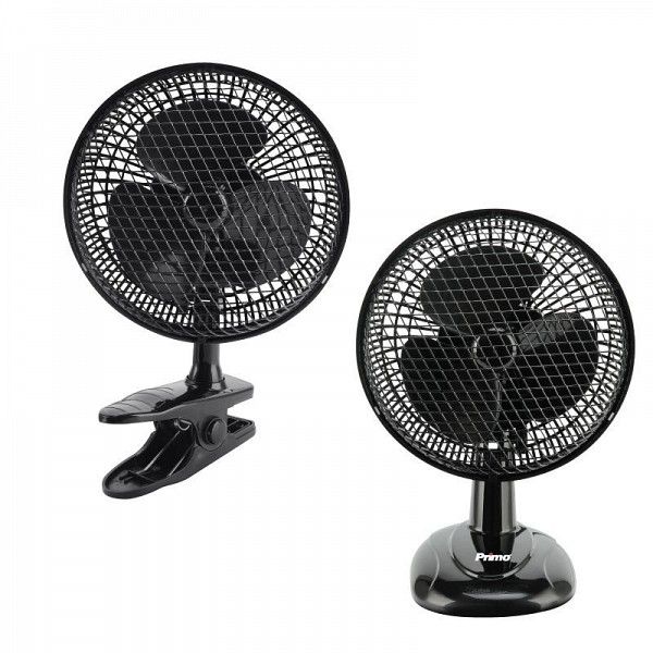 Ανεμιστήρας Επιτραπέζιος PRTF-80540 2σε1 6 15εκ. Μαύρος PRTF-80540