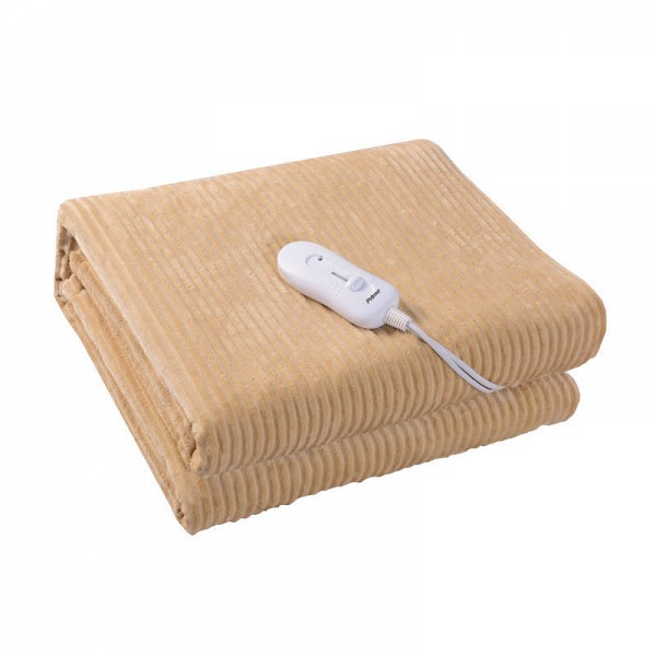 Ηλεκτρικό επίστρωμα PREB-81081 Primo Stripe Flannel Μονό 150x80cm Μπέζ PREB-81081