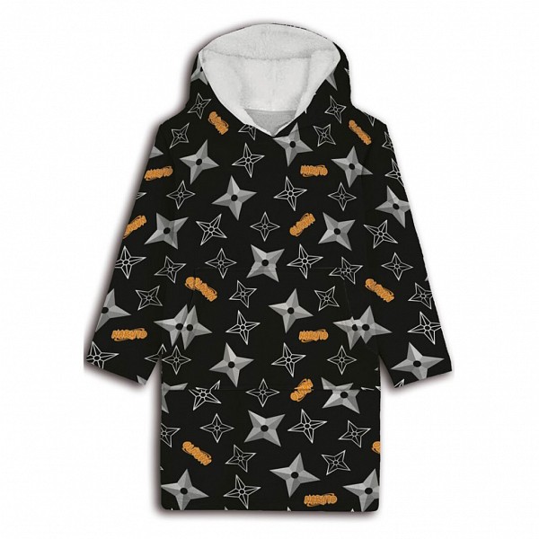 Naruto Shuriken slip-on plush fleece blanket, poncho 7-14 years