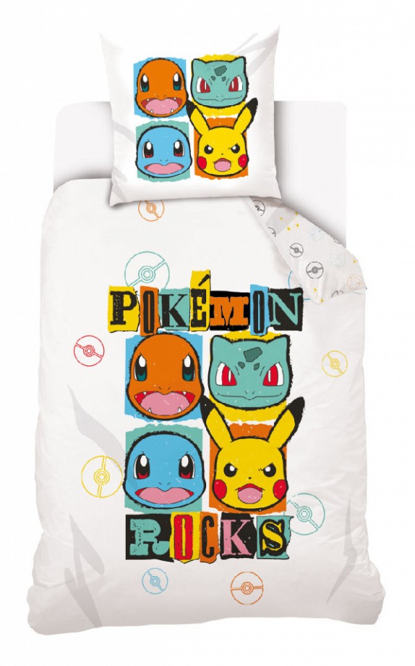 Pokémon Rocks bedding set 140×200cm, 70×90 cm