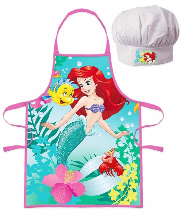 Disney Princess Curious  Ariel Childrens Apron 2-piece Set