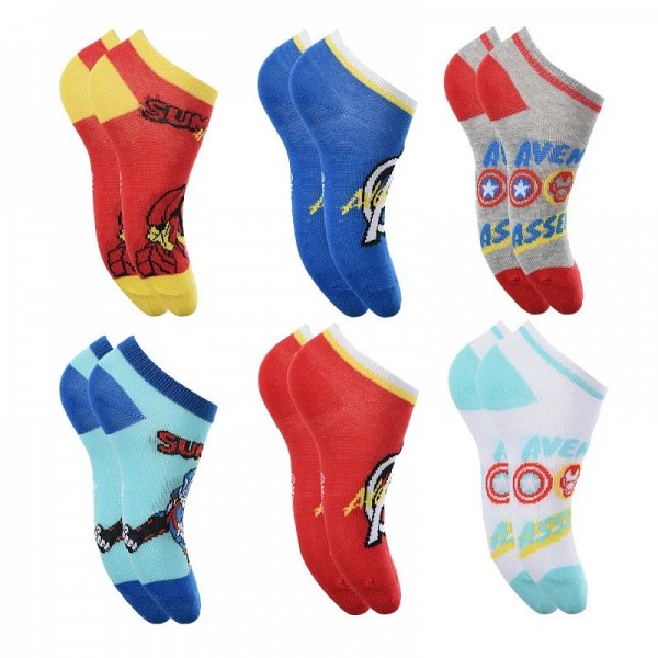 Avengers childrens invisible socks 23-34
