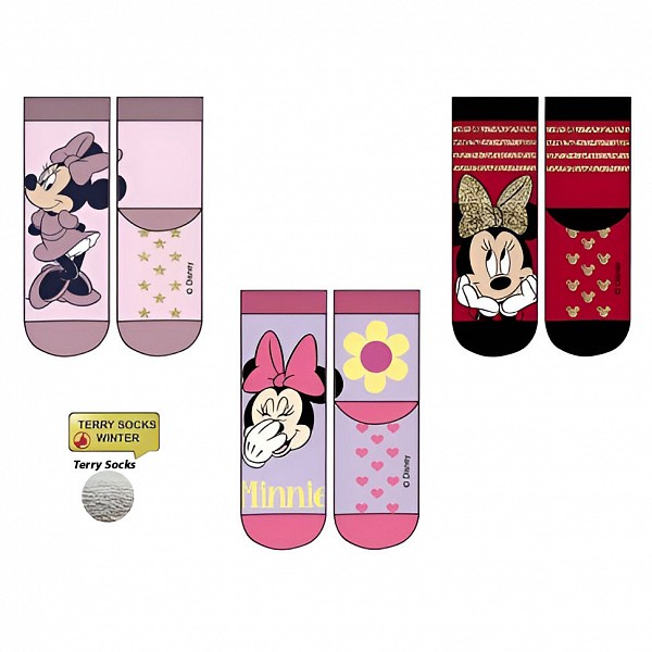 Disney Minnie  Chic childrens thick anti-slip socks 23-34