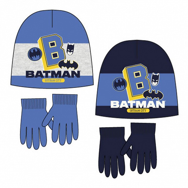 Batman Gotham City childrens hat + glove set 52-54 cm