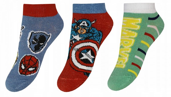 Avengers childrens invisible socks 23-34