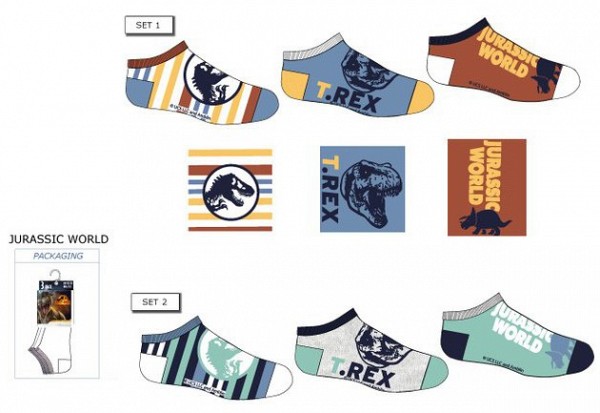 Jurassic World childrens secret socks 23-34