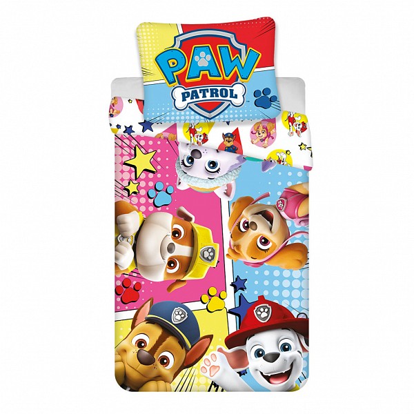 Paw Patrol Comic childrens bedding set 100×135cm, 40×60 cm
