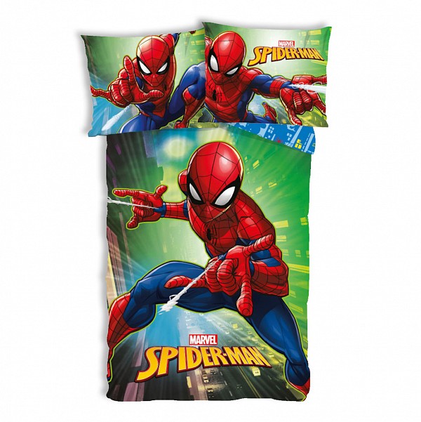 Spiderman City Lights childrens bedding cover 100×135 cm, 40×60 cm