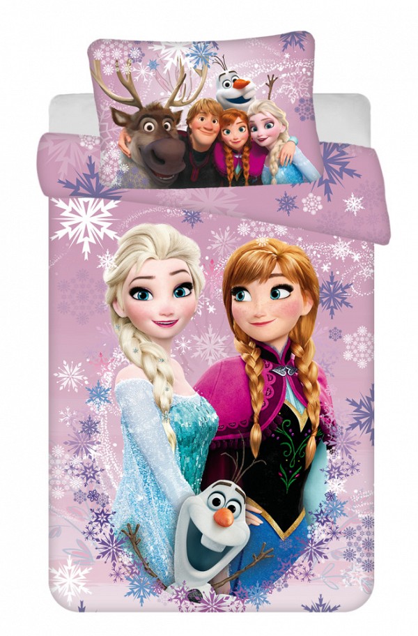 Disney Frozen Pink-purple childrens bedding 100×135 cm, 40×60 cm