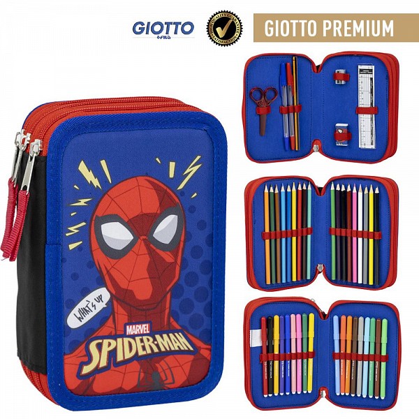 Spiderman Whats Up 3-tier filled pencil case