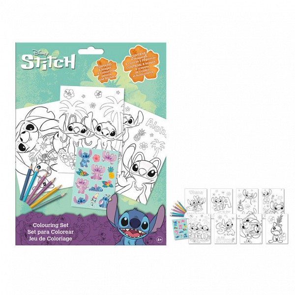 Disney Lilo and Stitch coloring set with stickers