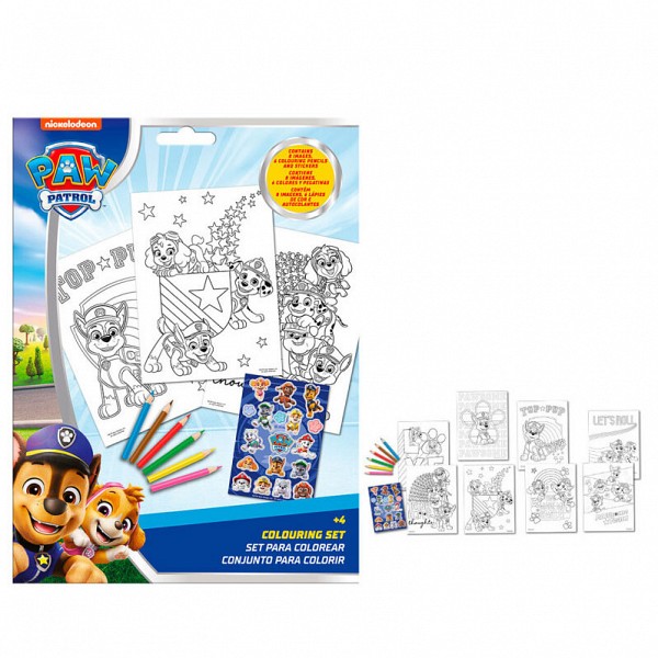 Paw Patrol Duty Calls coloring set with stickers