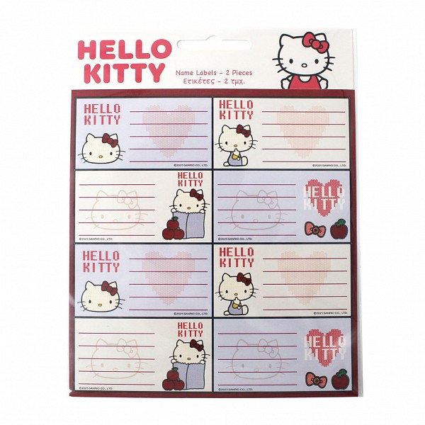 Hello Kitty Apple notebook label 16 pcs