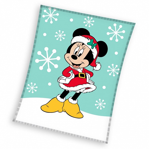 Disney Minnie  Snow Christmas coral fleece blanket 130x160cm