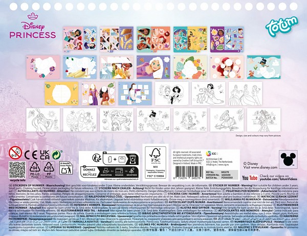 Disney Princess Sprinkle Party Story puzzle sticker and coloring set