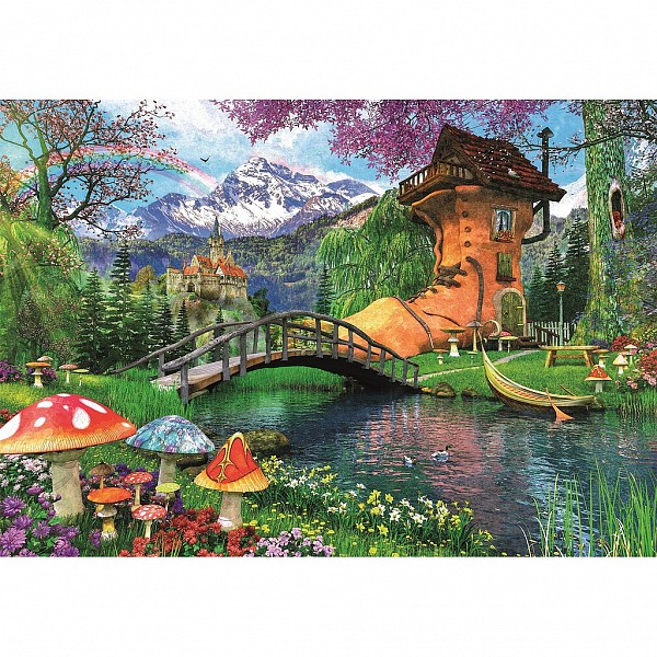 Horses Old Shoe House Fairytale House 500 pcs Compact Puzzle Clementoni  CMC35596