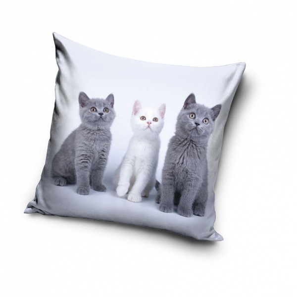 Cat Trio decorative pillow cover 40x40 cm Velvet