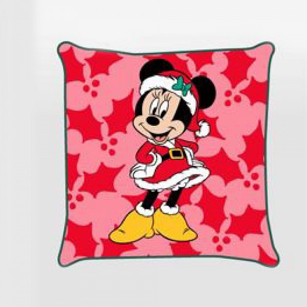 Disney Minnie  Holly Christmas decorative pillow cover 40x40 cm Velvet