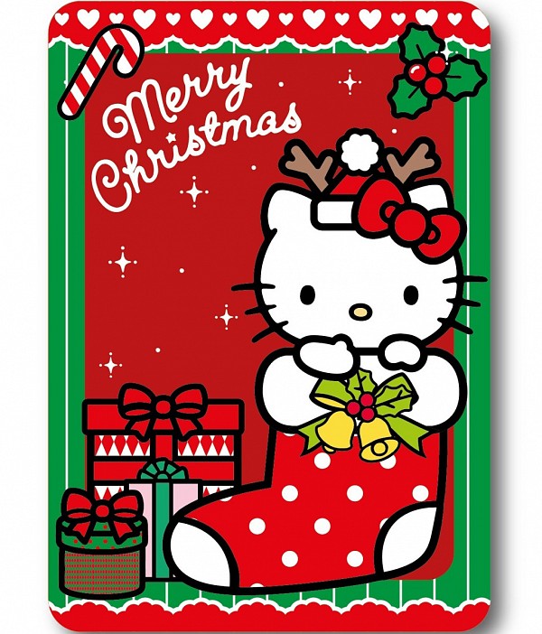 Hello Kitty Holiday Cheer Christmas Polar Fleece Blanket 100x140cm