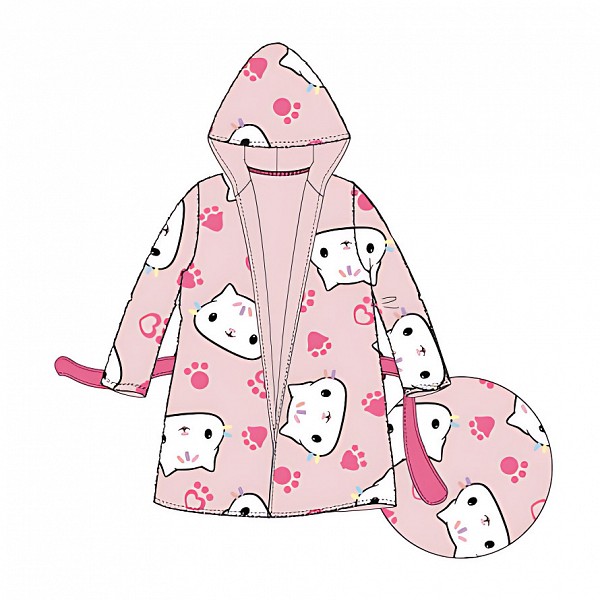 Gabbys Dollhouse Cat childrens robe 3-8 years
