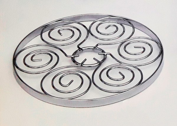 Σουπλά Κατσαρόλας Μεταλλικό Chrome