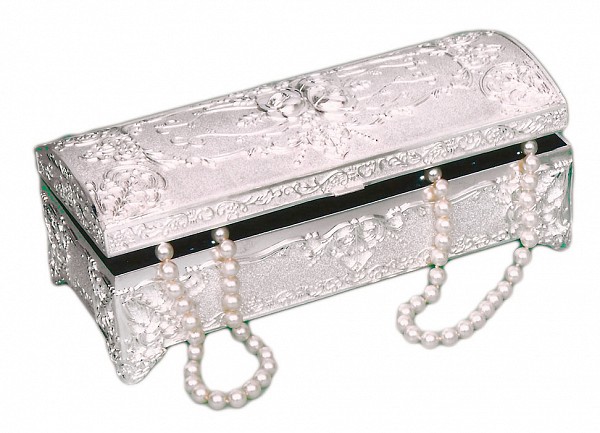 Μπιζουτιέρα επάργυρη ορθογώνια 11048DL