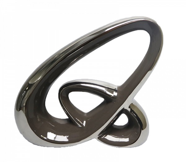 Κεραμικό Διακοσμητικό Ασημί Κρίκοι