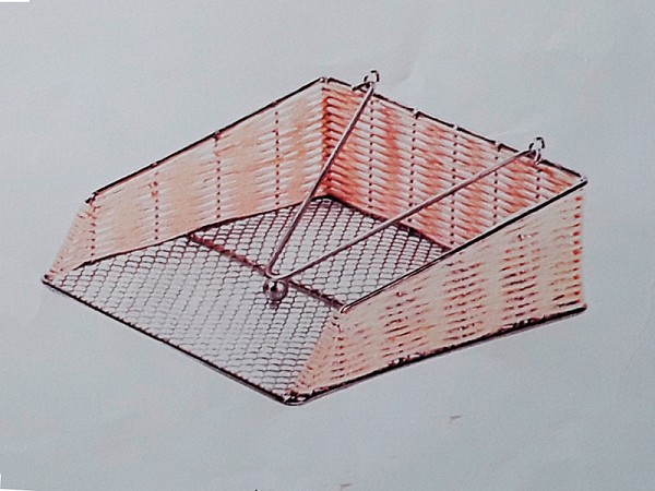 Μεταλλική Ψάθινη Χαρτοπετσετοθήκη