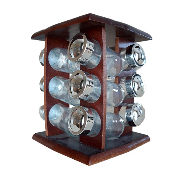 Θήκη Για Μπαχαρικά Με Περιστρεφόμενη Βάση 12τεμ